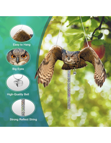 Búhos Falsos Vicsiyi para Ahuyentar Pájaros - Paquete de 2