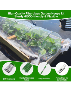 Arcos de Jardín FOTMISHU 5 Juegos 2.13m para Camas Elevadas 2