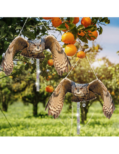 Búhos Falsos Vicsiyi para Ahuyentar Pájaros - Paquete de 2