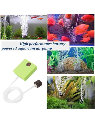 Bomba de Aire Portátil ZYZH para Acuario 0.5L/min Verde