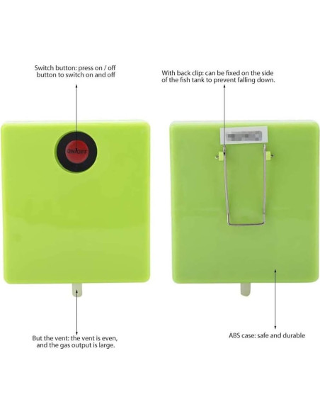 Bomba de Aire Portátil ZYZH para Acuario 0.5L/min Verde