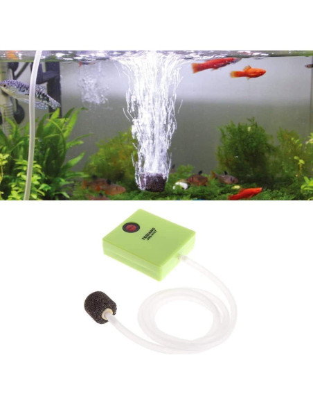 Bomba de Aire Portátil ZYZH para Acuario 0.5L/min Verde