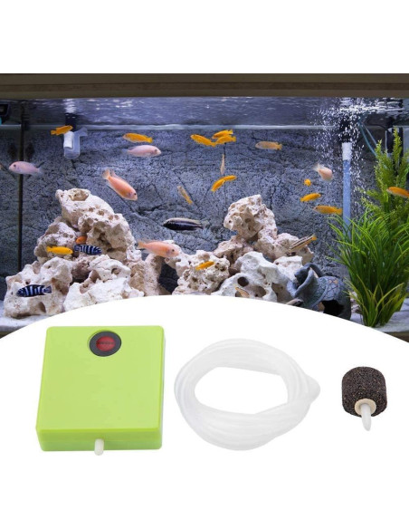 Bomba de Aire Portátil ZYZH para Acuario 0.5L/min Verde