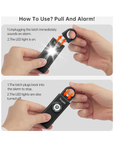 Alarma de Seguridad Personal Thopeb 130dB con Luz SOS - Llavero 2