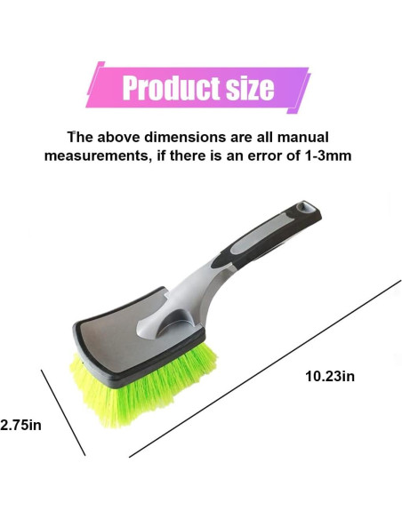 Cepillo Limpiador de Ruedas ZIMISI Verde - Cerdas Suaves y Ergonomía