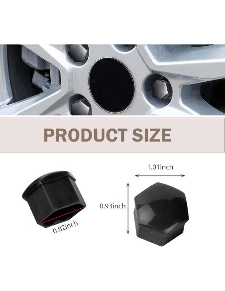 20 Cubiertas de Tuercas de Rueda Arwrilt 19mm con Herramienta