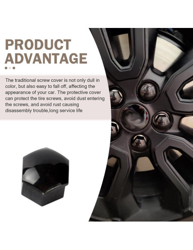 20 Cubiertas de Tuercas de Rueda Arwrilt 19mm con Herramienta
