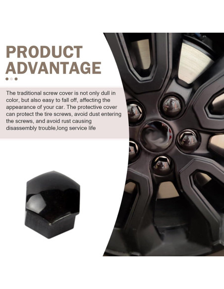 20 Cubiertas de Tuercas de Rueda Arwrilt 19mm con Herramienta