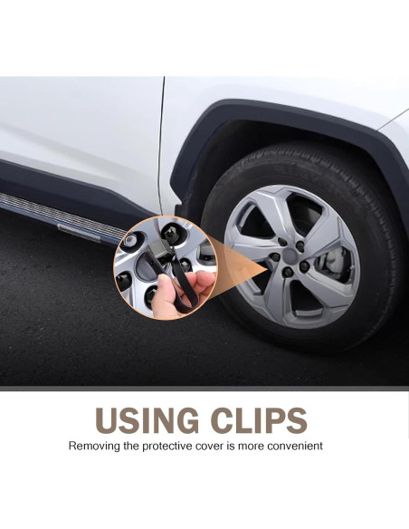 20 Cubiertas de Tuercas de Rueda Arwrilt 19mm con Herramienta