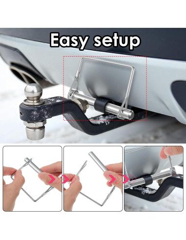 Paquete de 2 Pasadores de Remolque Gtziqa 9.5 mm x 70 mm