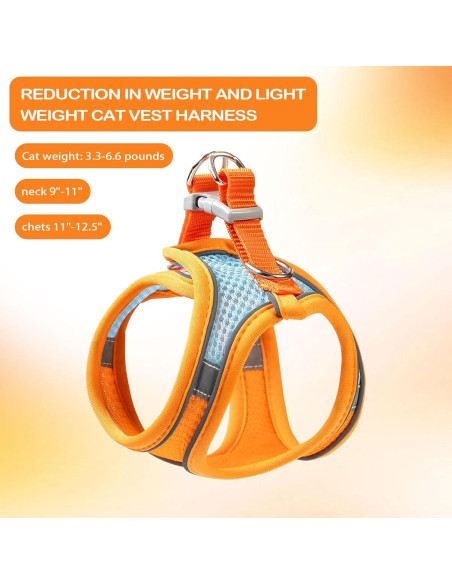 Arnés y Correa para Gatos Jieffifa - Chaleco Ajustable Reflectante