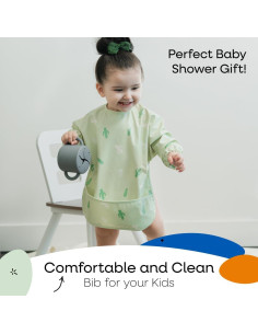 Juego de Baberos de Silicona Angora para Bebés - Ajustables e Impermeables 2