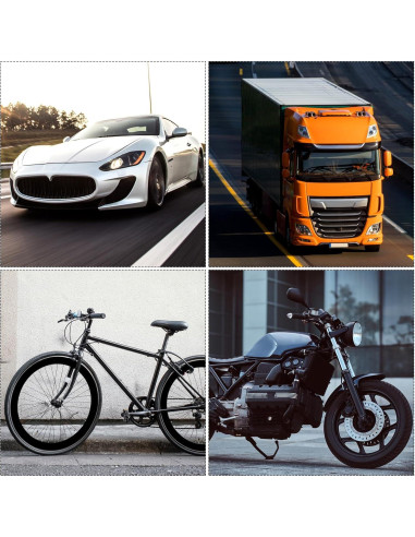 4 Tapones de Válvula de Neumático Exircy Dado Blanco Universal