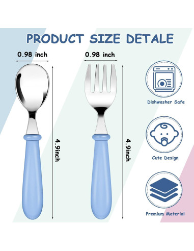 Set de Cubiertos para Niños Honeydak 24 Piezas Acero Inoxidable