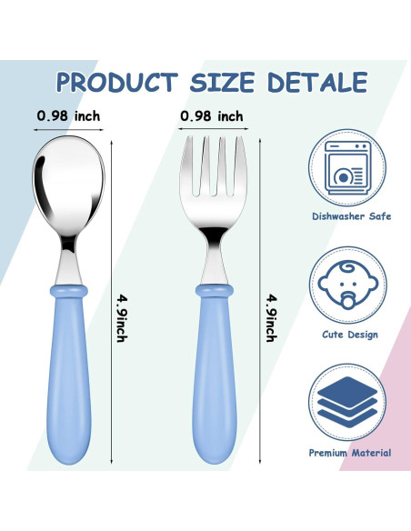 Set de Cubiertos para Niños Honeydak 24 Piezas Acero Inoxidable