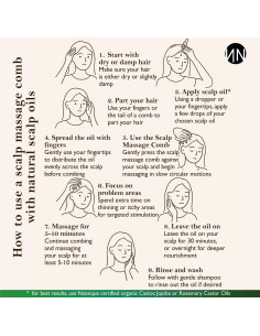 Peine de Madera Sándalo Natnique - Masajeador Cuero Cabelludo 2