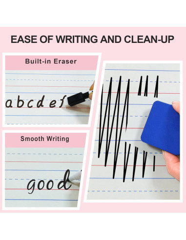 Paquete de 6 Pizarras Magnéticas Doble Cara HOLYDE 30x22 cm