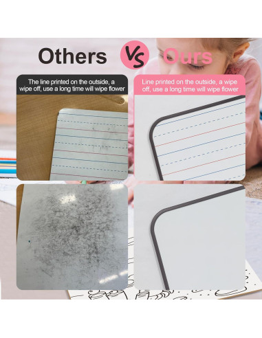 Paquete de 6 Pizarras Magnéticas Doble Cara HOLYDE 30x22 cm