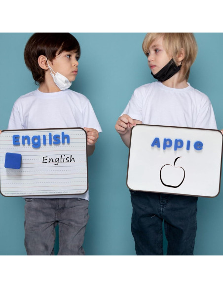 Paquete de 6 Pizarras Magnéticas Doble Cara HOLYDE 30x22 cm