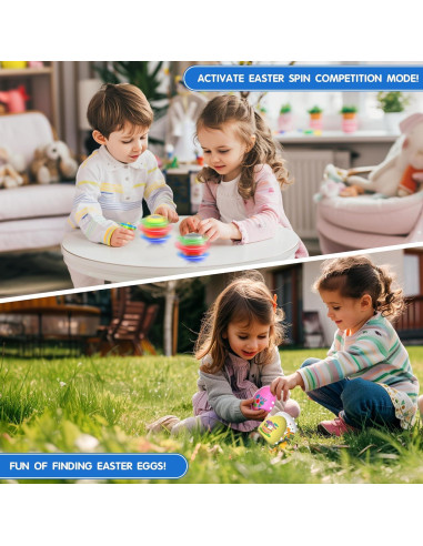 Paquete de 6 Juguetes Trompos Iluminados HIEMAO para Niños