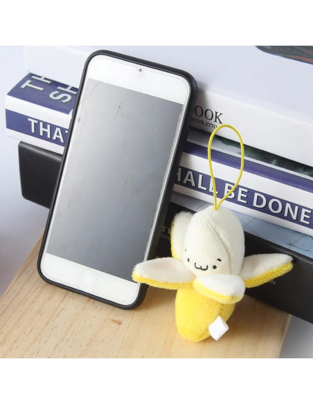 4 Muñecos de Plátano de Peluche Amarillo Jinshining 5 cm