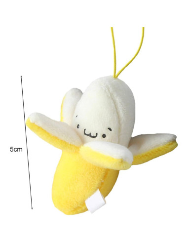 4 Muñecos de Plátano de Peluche Amarillo Jinshining 5 cm