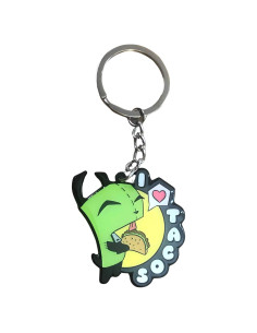 Llavero de Esmalte Invader Zim Gir Ama Tacos 4.45cm
