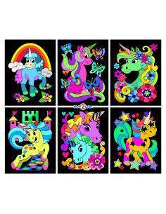 Pósters de Colorear Unicornio Stuff2Color - 6 Unidades