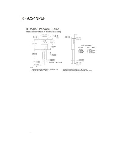 Transistor MOSFET PMOS Chanzon IRF9Z24NPBF Paquete 10 Piezas