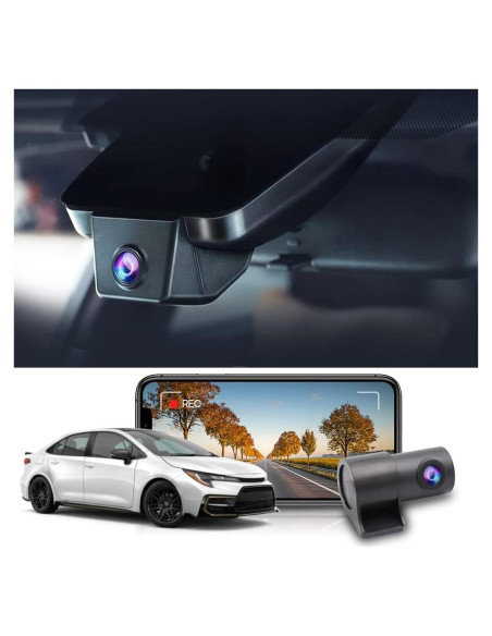 Cámara de Salpicadero Fitcamx 2K Frontal y 1080P Trasera para Toyota Corolla 2020-2022