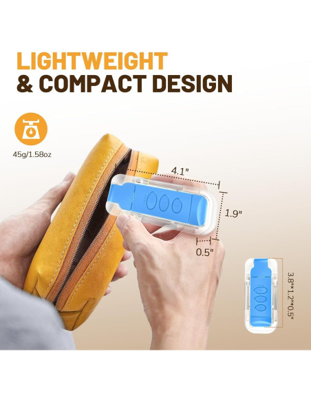 Luz de Lectura Recargable YONSEN con 5 Brillos y 3 Colores