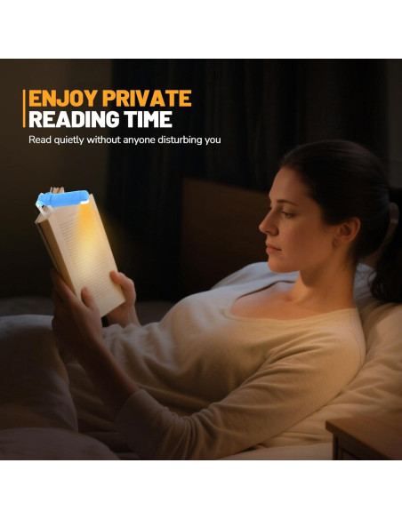 Luz de Lectura Recargable YONSEN con 5 Brillos y 3 Colores