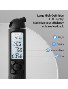 Cuerda de Salto Inteligente UMAY Sin Cable Ajustable con Pantalla LCD 2