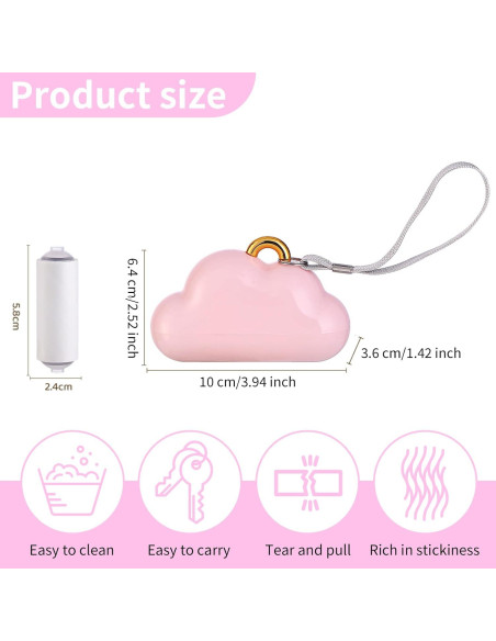 Mini Rodillo Quitapelusas Aklimida Rosa Reutilizable 10 Rollos