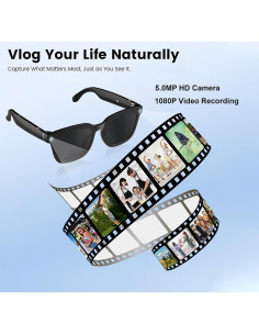 Gafas Inteligentes QJF con Cámara 1080P y Bluetooth 2