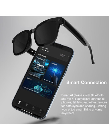Gafas Inteligentes QJF con Cámara 1080P y Bluetooth