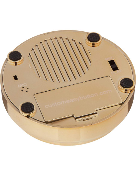 Espejo Dorado Regrabable Botón Fácil Personalizado 30s