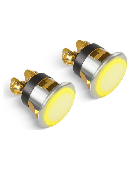 Kit de Botón de Timbre Iluminado Ayzsdnh 2 Piezas Dorado