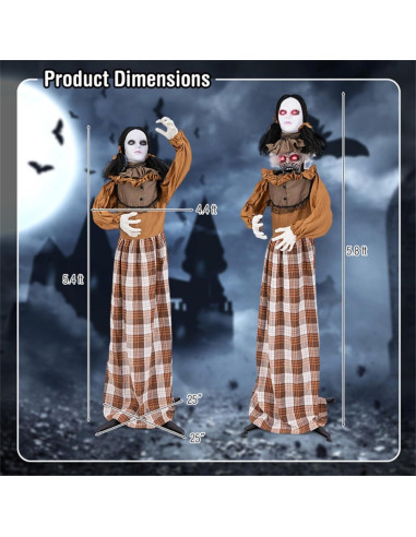 Bruja Electrónica Animada TLAEVCO 1.34 m Halloween