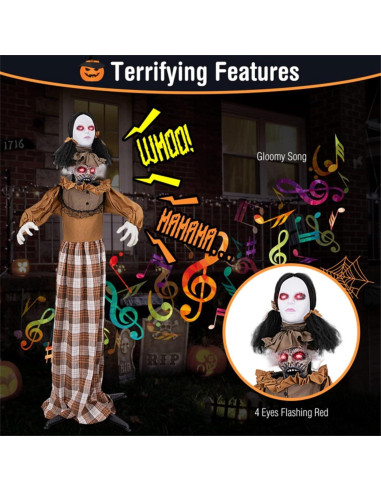 Bruja Electrónica Animada TLAEVCO 1.34 m Halloween