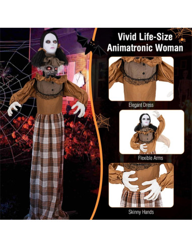 Bruja Electrónica Animada TLAEVCO 1.34 m Halloween