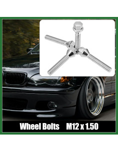 Juego de Pernos de Rueda Motoforti M12 x 1.5 Cromo 8 Piezas 2