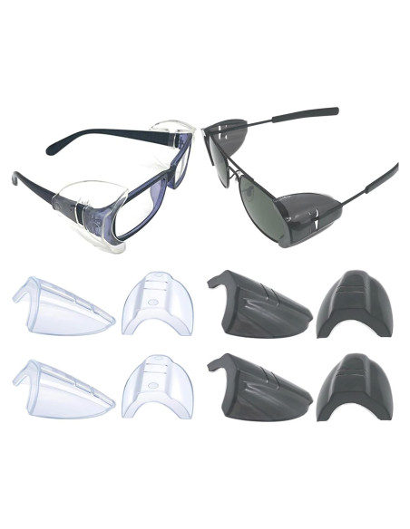 4 Pares Protectores Laterales Gafas Seguridad KMDJG TPU Suave
