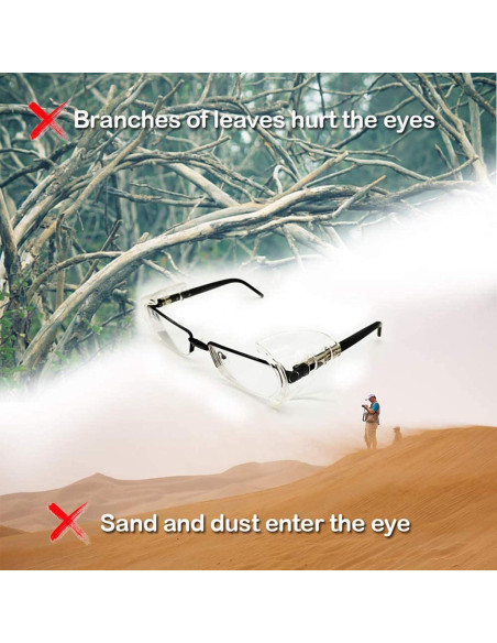 4 Pares Protectores Laterales Gafas Seguridad KMDJG TPU Suave