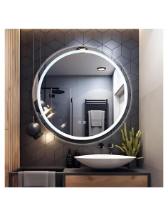 Espejo de Baño Redondo Vipush 71 cm con LED Regulable