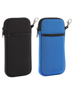 Estuche Doble para Gafas ANLIOTO - Neopreno, 2 Pcs, Negro y Azul