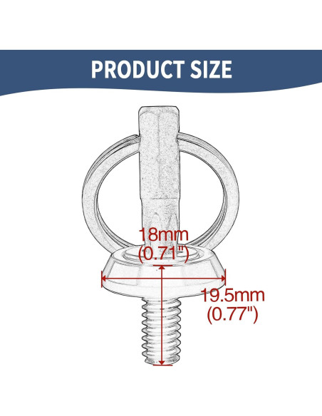 Tuerca Tornillo de Asiento Antirrobo Jiataban 1/4"-20 Negro