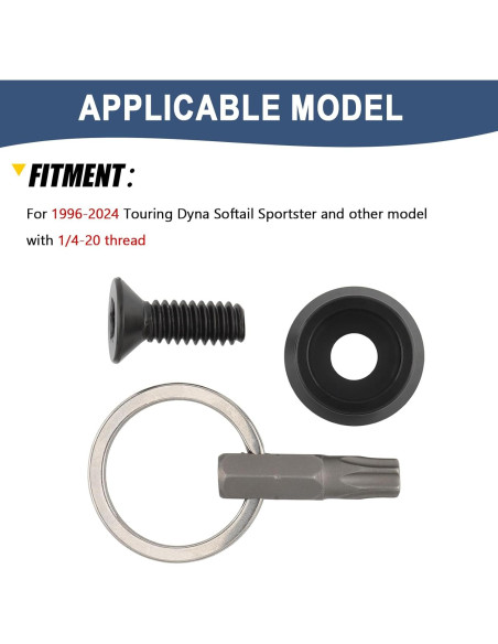 Tuerca Tornillo de Asiento Antirrobo Jiataban 1/4"-20 Negro