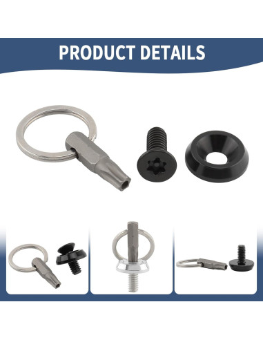 Tuerca Tornillo de Asiento Antirrobo Jiataban 1/4"-20 Negro