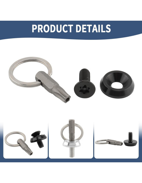 Tuerca Tornillo de Asiento Antirrobo Jiataban 1/4"-20 Negro